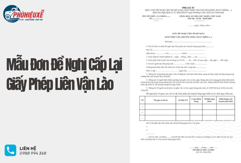 Giấy phép liên vận Việt Lào