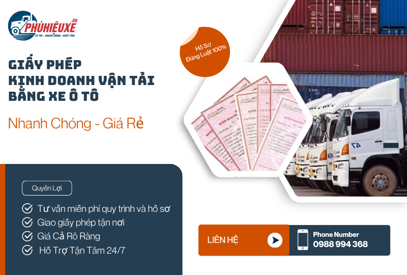 Giấy phép kinh doanh vận tải bằng ô tô