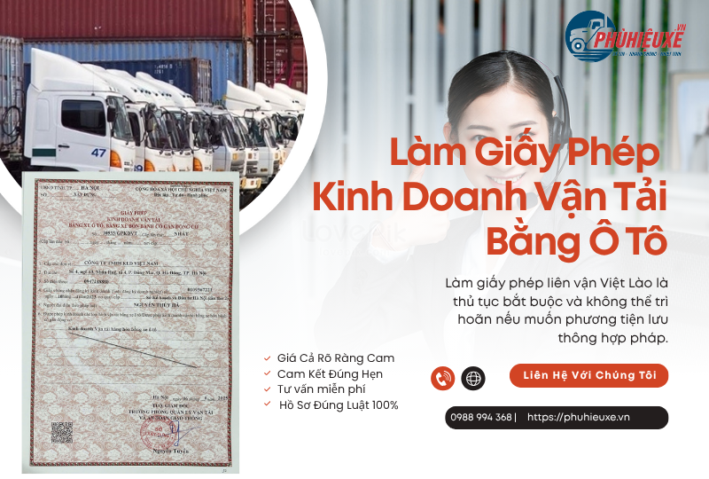 Giấy phép kinh doanh vận tải bằng ô tô