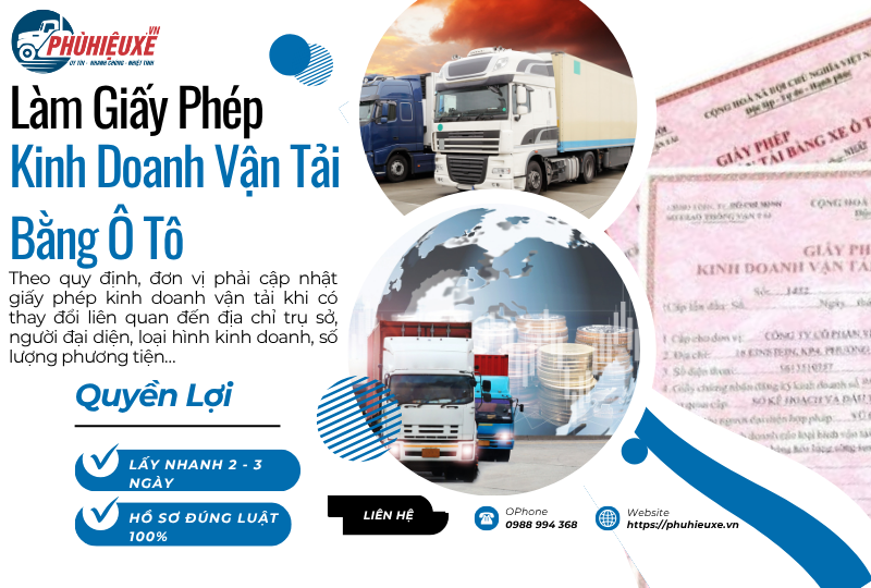 Giấy phép kinh doanh vận tải bằng ô tô