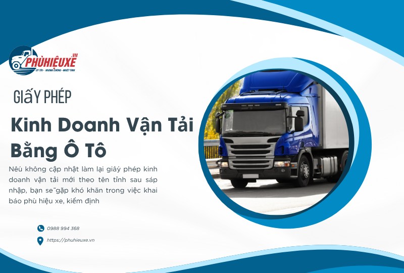Giấy phép kinh doanh vận tải bằng ô tô