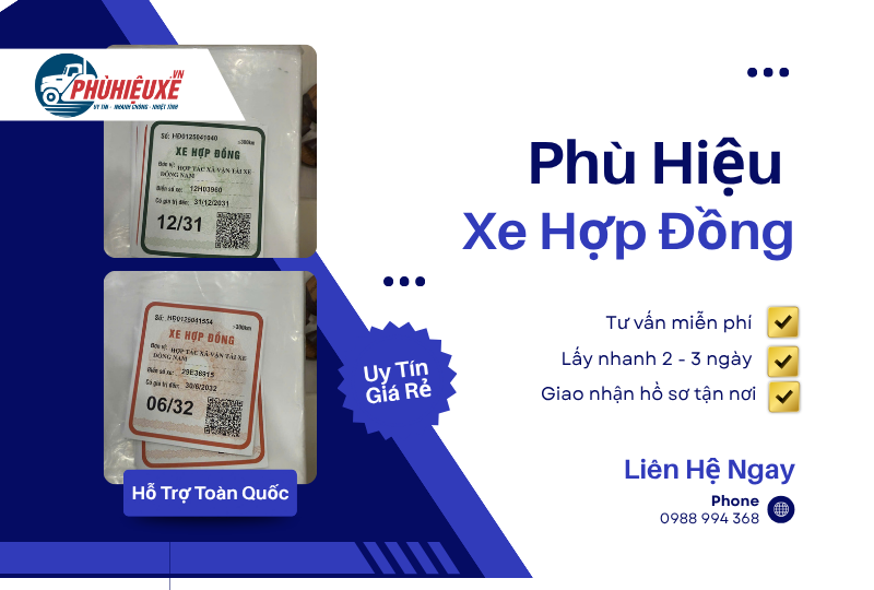 Phù hiệu xe hợp đồng