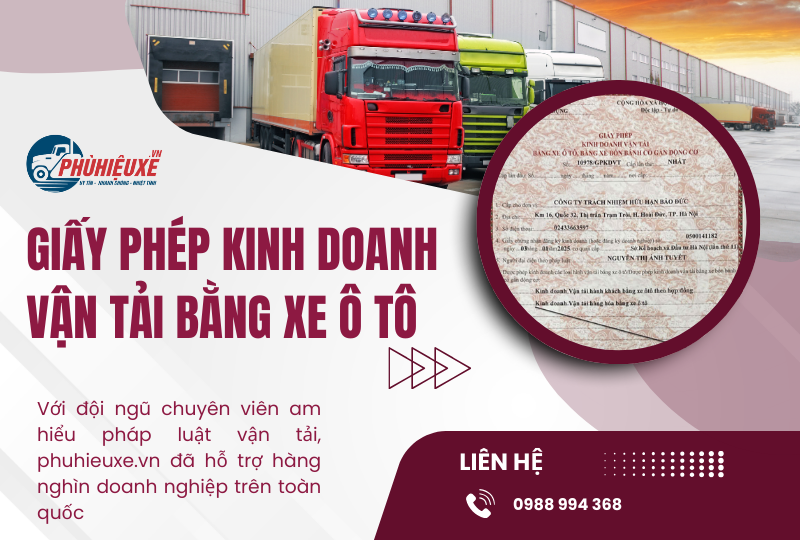 Giấy phép kinh doanh vận tải bằng ô tô