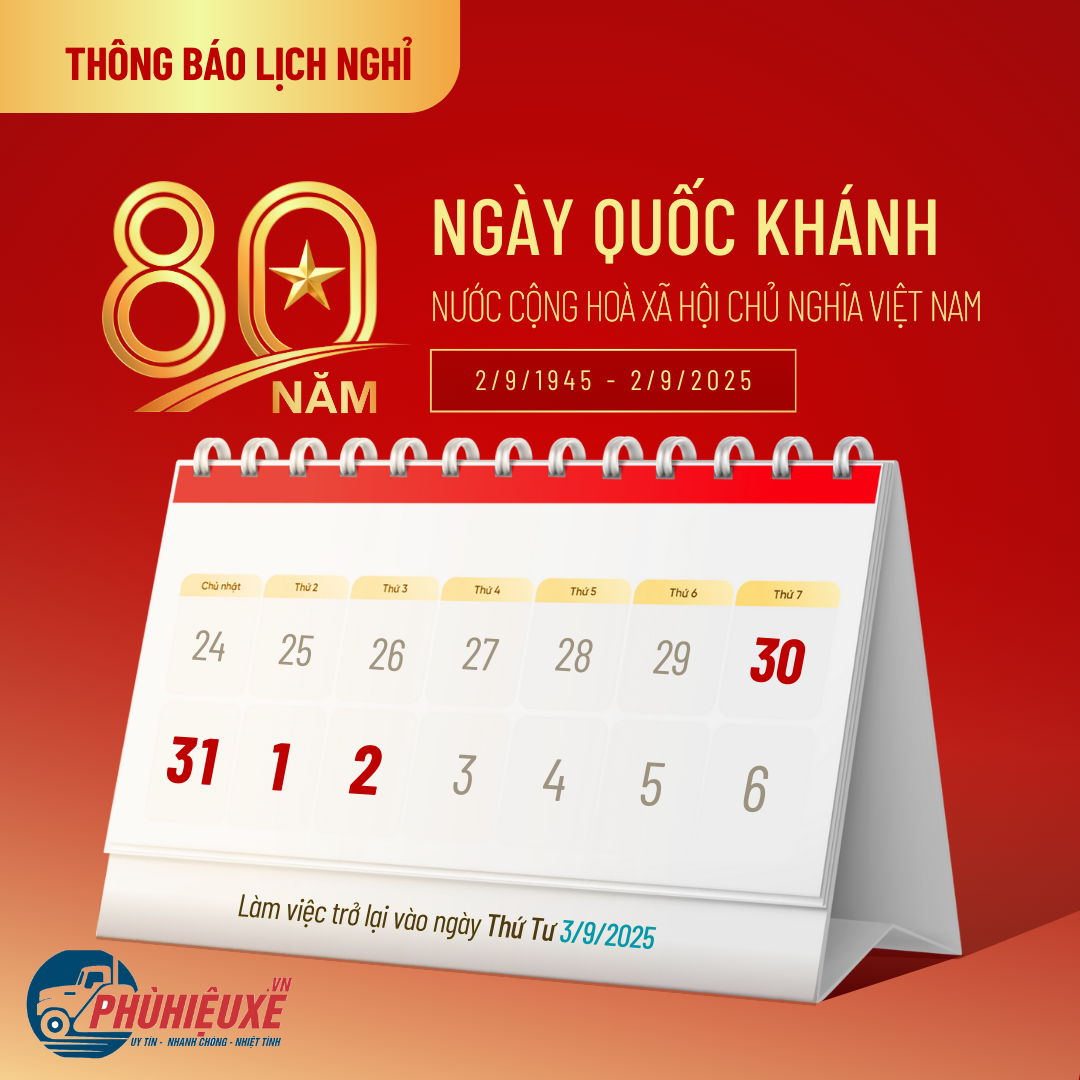 Lịch nghỉ lễ 2-9